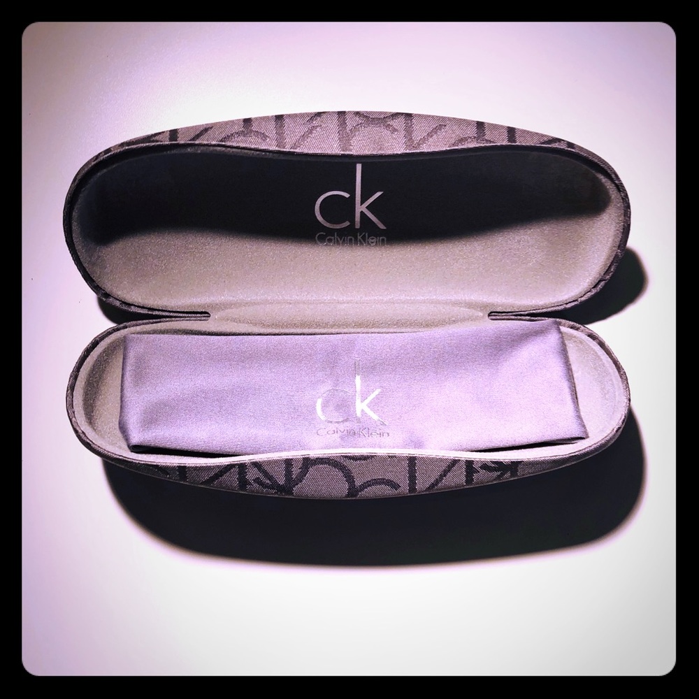 Calvin Klein Gray Glasses Case